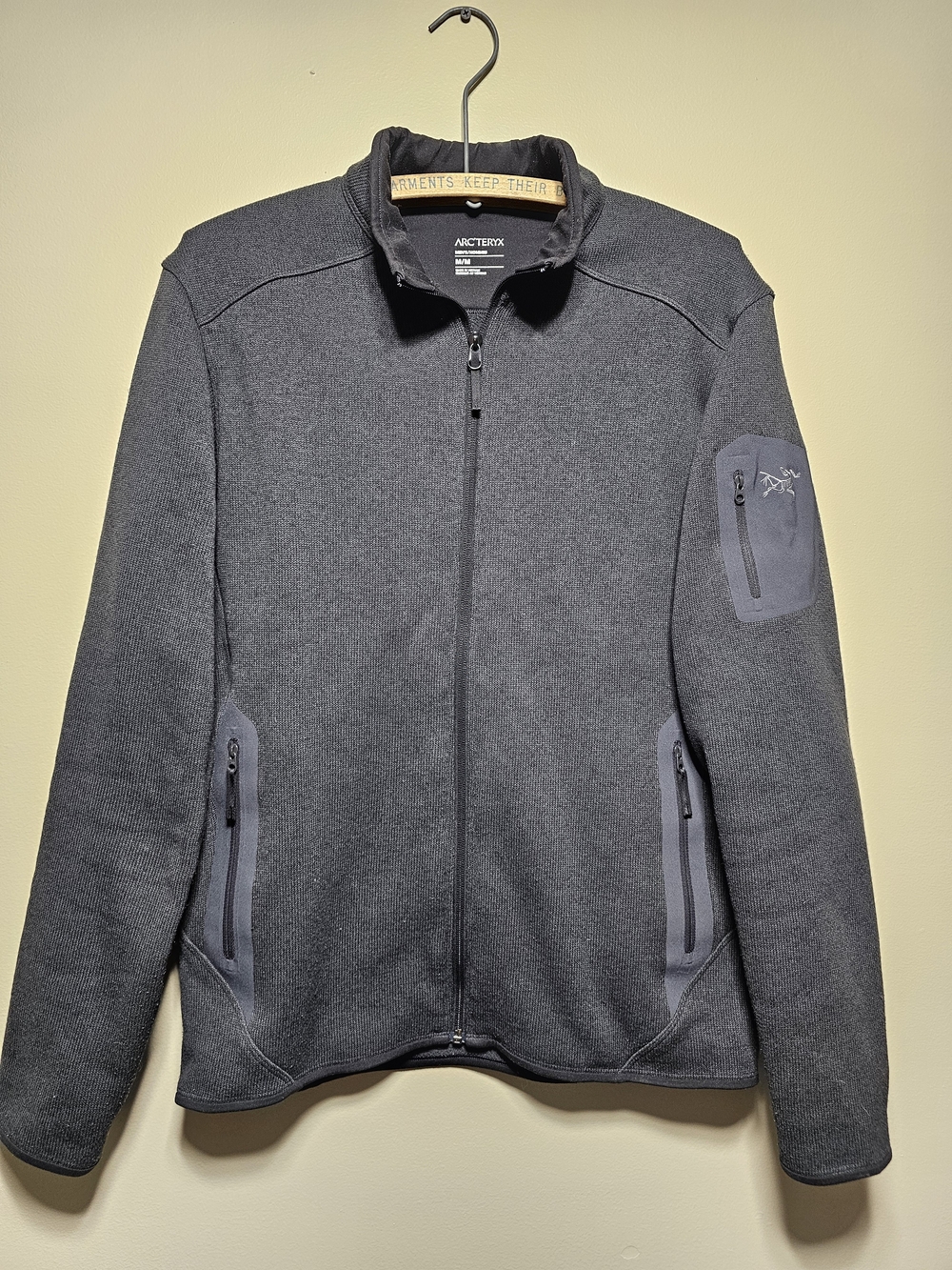 Arc'teryx Men's Charcoal Zip-Up Fleece Jacket